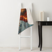 Een rode Welshe draak terroriseert Londen Sherpa Deken (In situ)