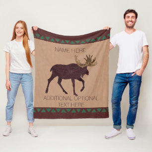 Een roestachtig machtig thema met leder-uitkijk fleece deken