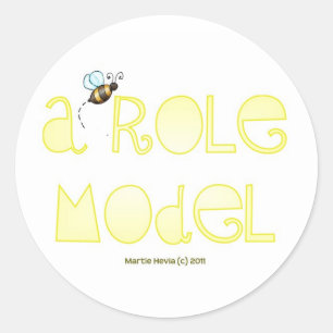 Een rolmodel zijn - een positief woord ronde sticker