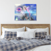 Een roman kan een portaal zijn in parallelle reali canvas afdruk (Insitu (Slaapkamer))