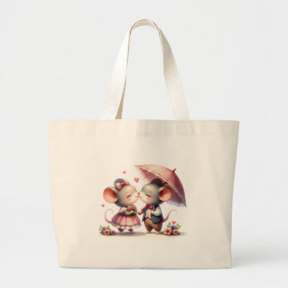 Een romantisch moment grote tote bag