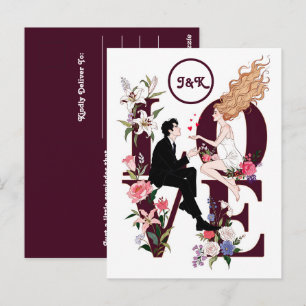 Een romantische gepersonaliseerde Valentijnsdag Briefkaart