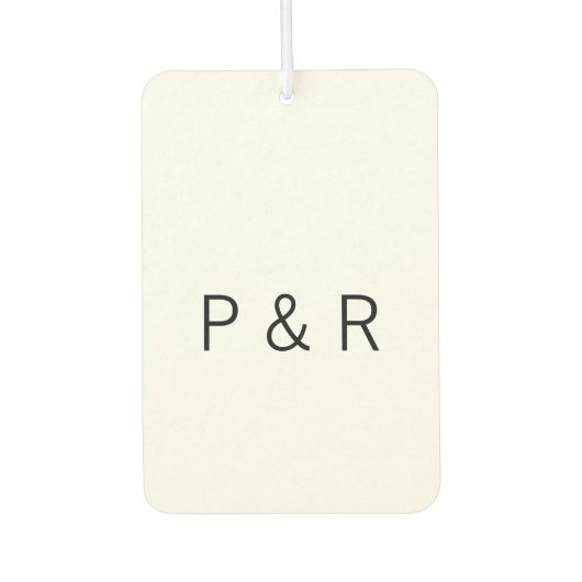 Een romantische partner die een paar initialen let luchtverfrisser (Voorkant)