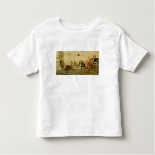 Een Romeinse Street Scene met musici en een perfor Kinder Shirts