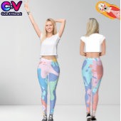 Een rommelig patroon van vlekken verf leggings