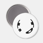 Een ronde magneet (Voorkant / Achterkant)