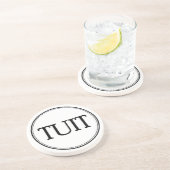 Een ronde set zandsteen onderzetter (Zijkant)