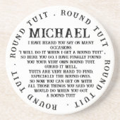 Een ronde set zandsteen onderzetter (Voorkant)