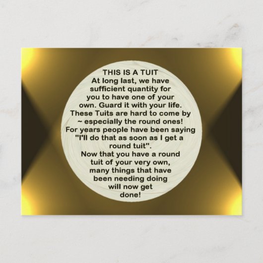 Een ronde Tuit ~ briefkaart (Voorkant)