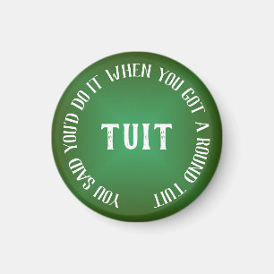Een ronde Tuit humoristische groene gradiënt Magneet