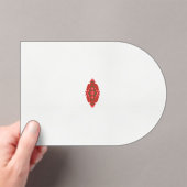 Een rood en bruin ontwerp op een witte achtergrond acryl uitnodigingen (Insitu (Draagbaar))