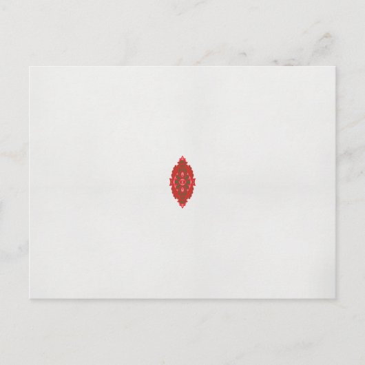 Een rood en bruin ontwerp op een witte achtergrond briefkaart (Voorkant)