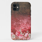 Een rood en zwart schilderij met een rode achtergr Case-Mate iPhone case (Achterkant)