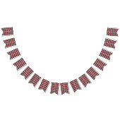 Een rood en zwart zigzagpatroon op een witte achte vlaggetjes (Alle)