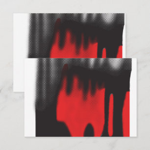 Een rood grafisch ontwerp met gedurfde geometrisch bedankkaart