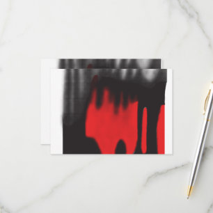 Een rood grafisch ontwerp met gedurfde geometrisch RSVP kaartje