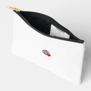 Een rood hartsymbool gemaakt met vloeiende, gedurf etui