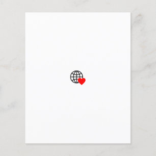 Een rood hartsymbool gemaakt met vloeiende, gedurf flyer