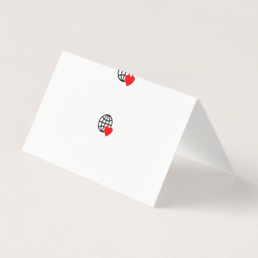 Een rood hartsymbool gemaakt met vloeiende, vette  kaart (Voorkant)