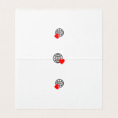 Een rood hartsymbool gemaakt met vloeiende, vette  kaart (Binnenkant ongevouwen)