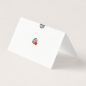 Een rood hartsymbool gemaakt met vloeiende, vette  kaart (Achterkant)