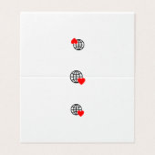 Een rood hartsymbool gemaakt met vloeiende, vette  kaart (Buitenkant ongevouwen)