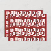 Een rood tapijt met een getextureerd patroon is ve bedankkaart (Voorkant / Achterkant)