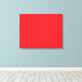 Een rood vierkant omsloten door een dunne witte ra canvas afdruk (Insitu (Houten vloer))