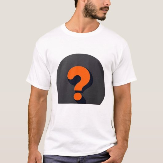 Een rood vraagteken op een donkere achtergrond t-shirt (Voorkant)