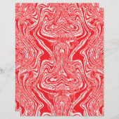 Een rood-wit afbeelding van een patroon op een wit (Voorkant / Achterkant)