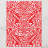 Een rood-wit afbeelding van een patroon op een wit (Voorkant)