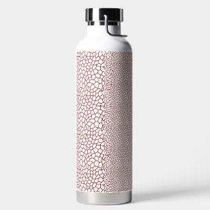 Een rood-wit behang met een patroon erop waterfles