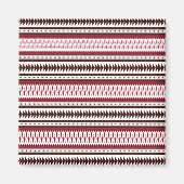 Een rood-wit gestreept patroon magneet (Voorkant)