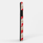 Een rood-wit zigzagpatroon op een witte achtergron Case-Mate iPhone case (Achterkant/rechts)