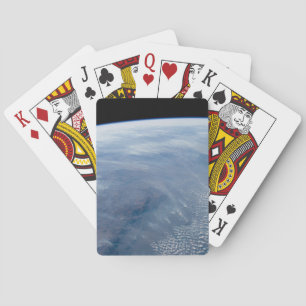 Een rookpluim boven tropisch zuidelijk Afrika. Pokerkaarten