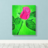 Een roos canvas kunst (Insitu (Houten vloer))