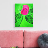 Een roos canvas kunst (Insitu (Woonkamer))