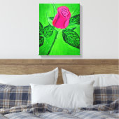 Een roos canvas kunst (Insitu (Slaapkamer))