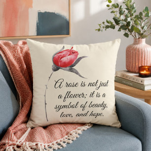 Een Roos Is Niet Alleen Een Bloem Inspirerende Cit Kussen