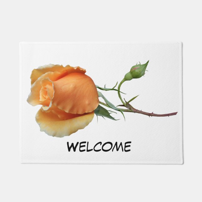 Eén roos snijden deurmat (Voorkant)