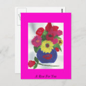 Een Roos voor u Briefkaart (Voorkant / Achterkant)