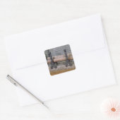 Een rooster vierkante sticker (Envelop)