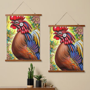 Een Rooster's Magnificence - een Timeless reis Hangend Wandkleed