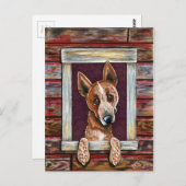 Een rosie Welkom Briefkaart (Voorkant / Achterkant)