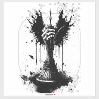 Een rotte hand houdt legendarische zwaard vinyl St Sticker