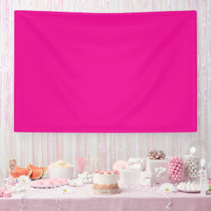 Een roze achtergrond met een spandoek
