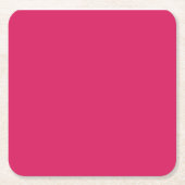 een roze achtergrond met een witte rand vierkante kartonnen onderzetter (Voorkant)
