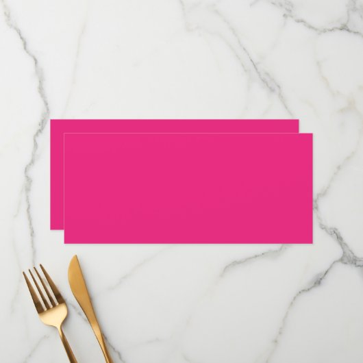 Een roze achtergrond met een zwarte achtergrond menu (Voorkant / Achterkant in situ)
