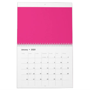 Een roze achtergrond met een zwarte rand kalender