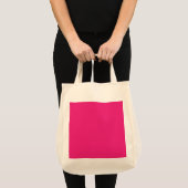 een roze achtergrond met een zwarte rand tote bag (Voorkant (product))